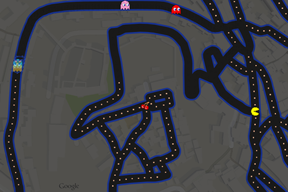 Transforme qualquer mapa do Google Maps em um jogo de Pac-Man
