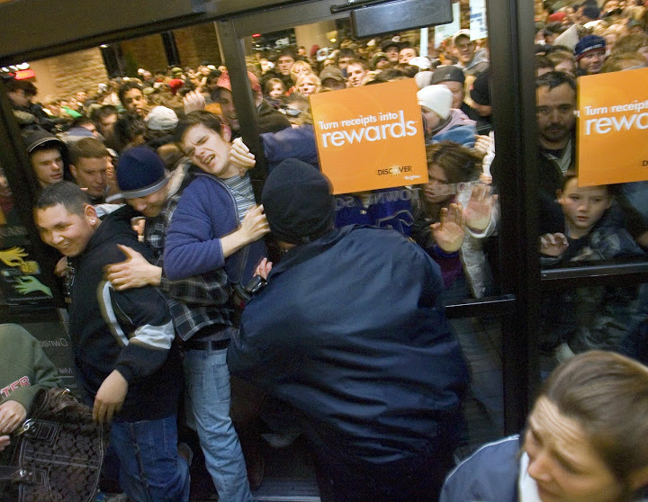 Abertura de portas de uma loja em Boise, no estado do Ohio, nos Estado Unidos da América, durante a Black Friday