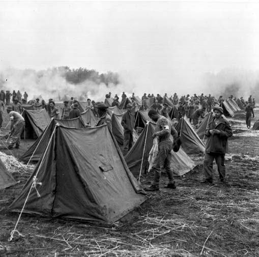 acampamento de soldados brasileiros