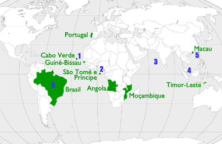 países que falam português